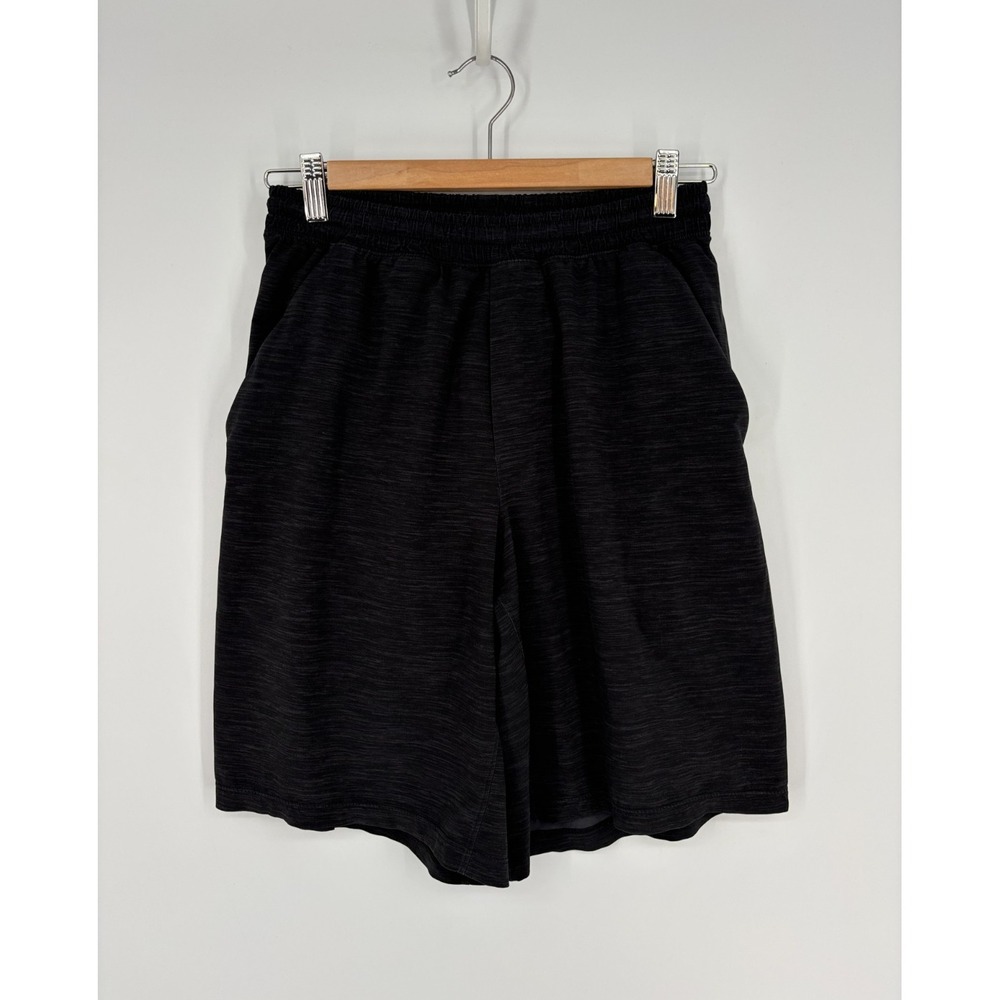 Lululemon Shorts Mens M Black Gray Pace Breaker Lined 8.5 in Athletic Space Dyed